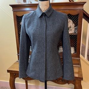 Prada 100% Lined Gray Wool Jacket in Pristine Condition.
